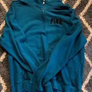 pink quarter zip long sleeve